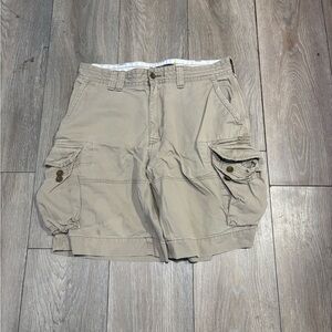 Vintage Polo Ralph Lauren Men’s Baggy Cargo Shorts Size 34 Beige Loose Fit Y2K